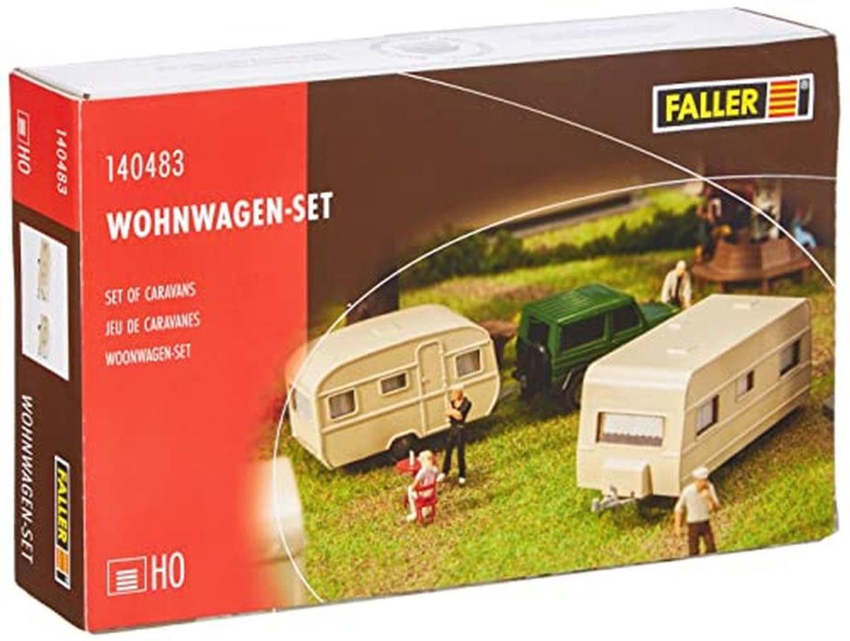 Caravanset voor modelbouw, jaren '70, geschikt voor 14 jaar en ouder