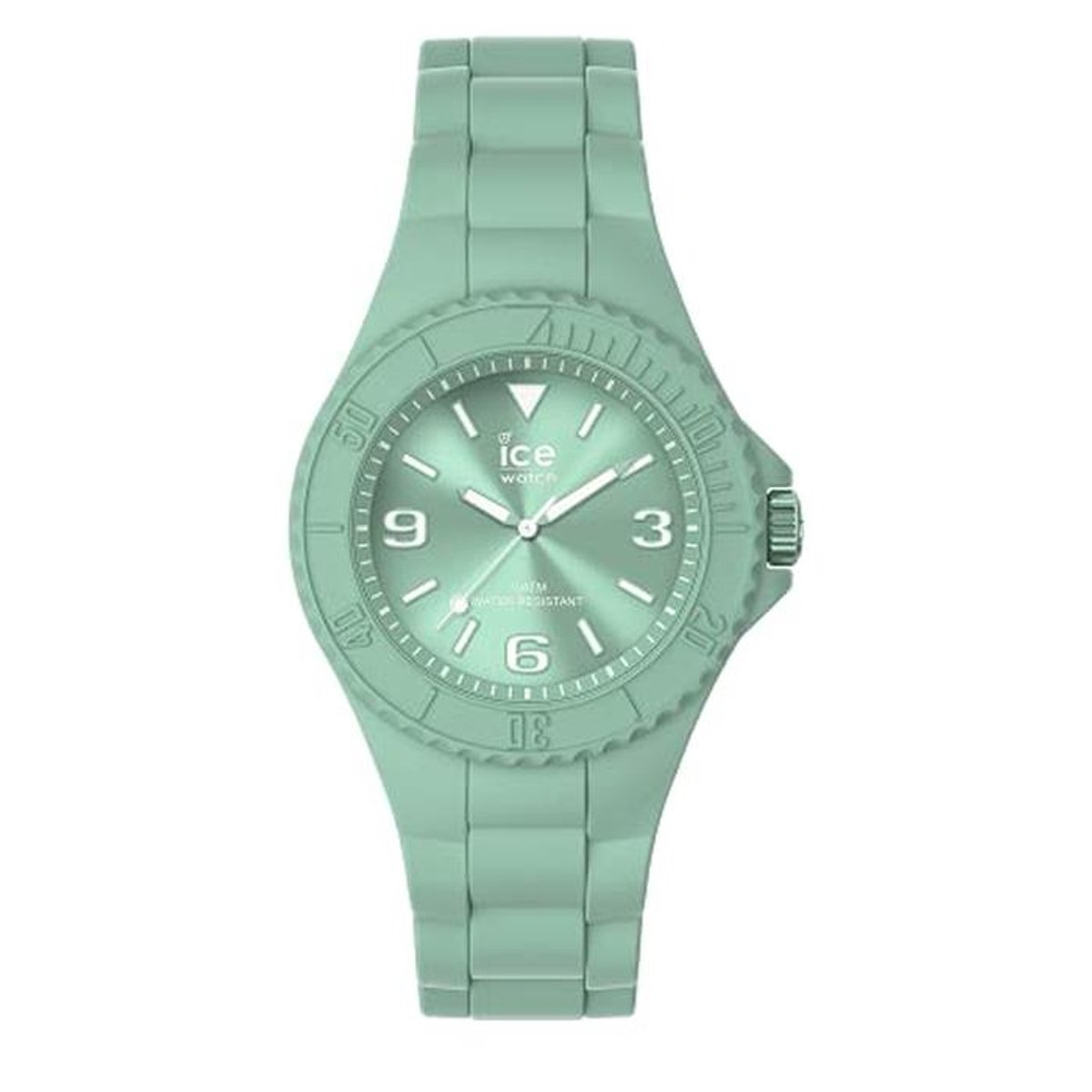 Groene Monochrome Horloge met Strappentechnologie - Modieuze Ice Generation Stijl