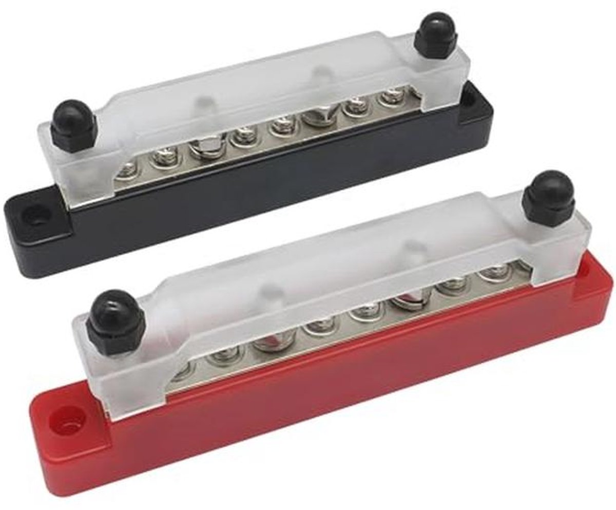 DC Verzamelrail 12V-48V 150A - Stroomverdelingsblok voor Auto, Camper en Boot (2 Stuks)