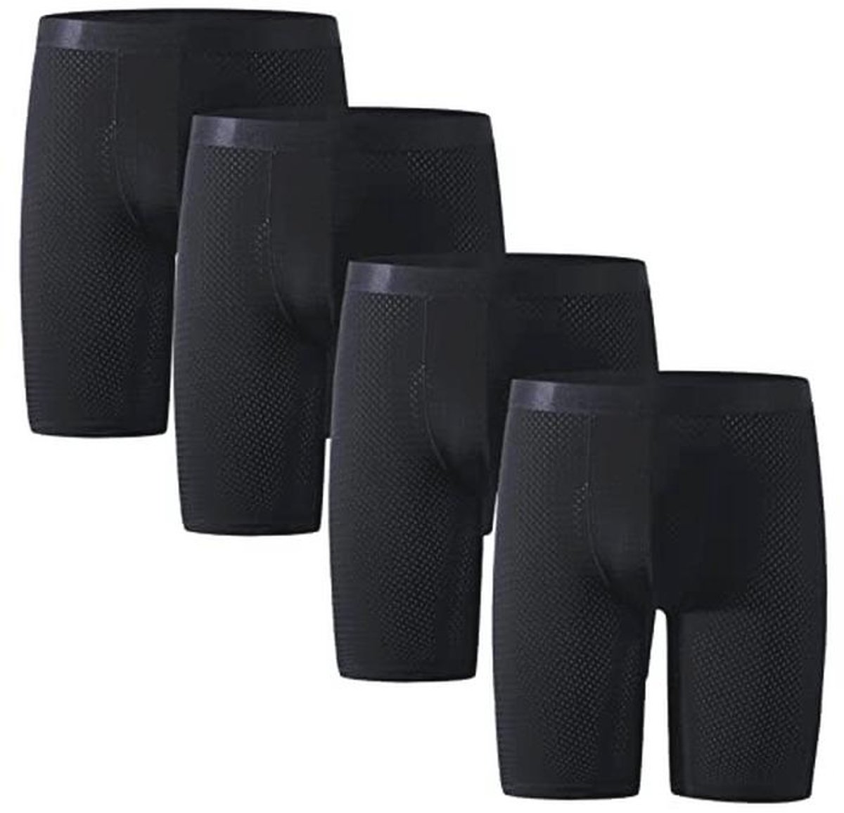 Heren Katoen Lange Boxer Shorts Patroon (3 Pack)