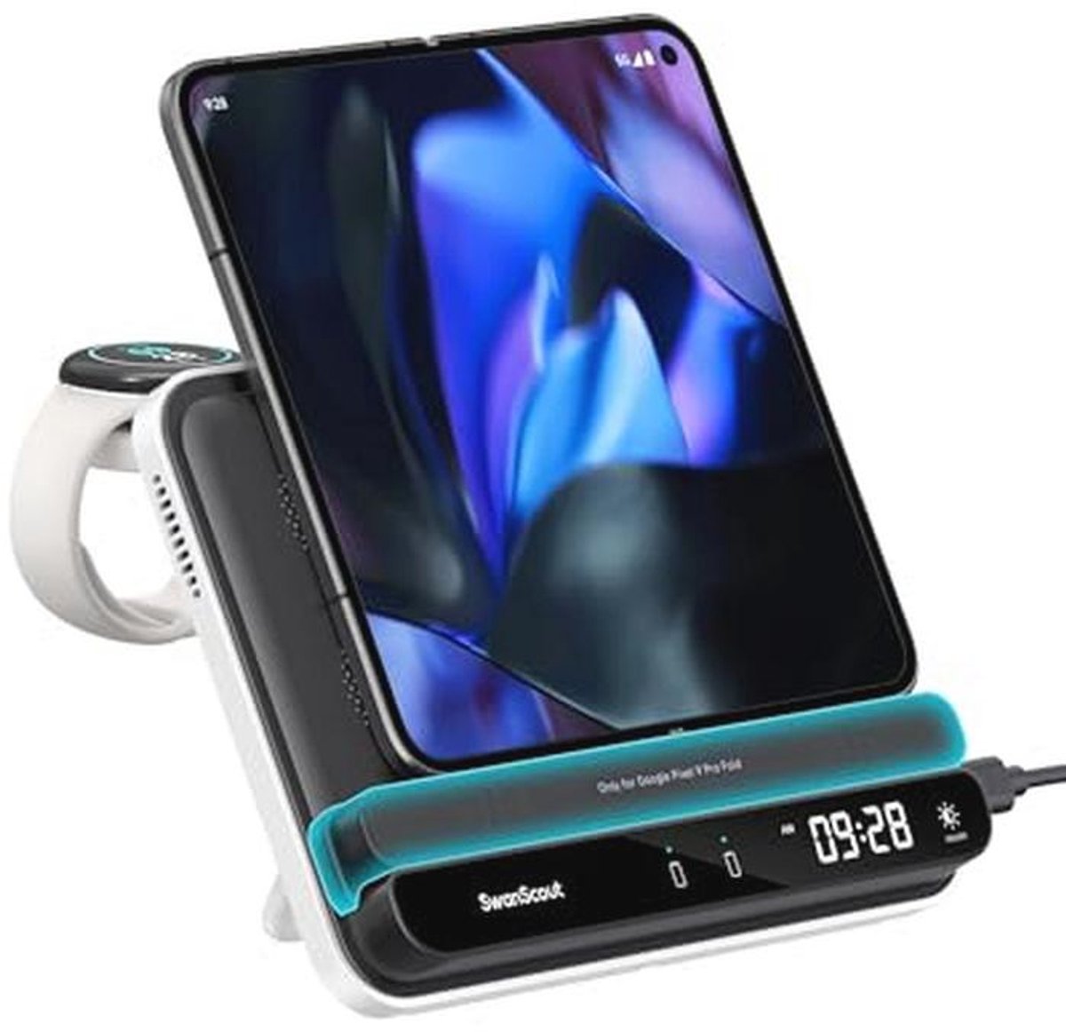 Draadloze Oplaadpad voor Pixel Telefoons en Smartwatches