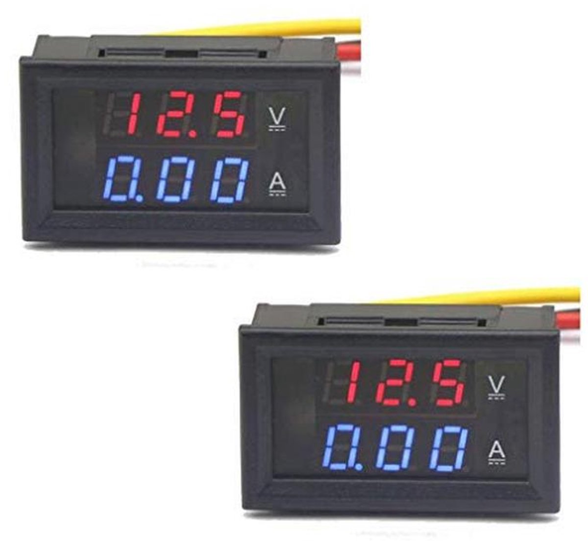 2-in-1 DC 0-100V Volt en Ampere Meter - Digitale Multimeter met Dual LED-display