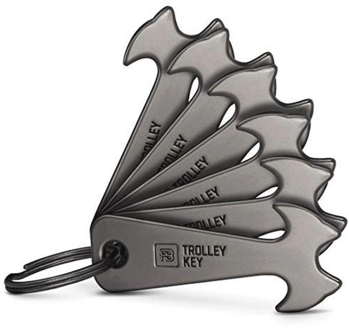 Zwart Trolley Sleutelhanger voor Winkelwagens – Perfect voor Sleutelorganizers