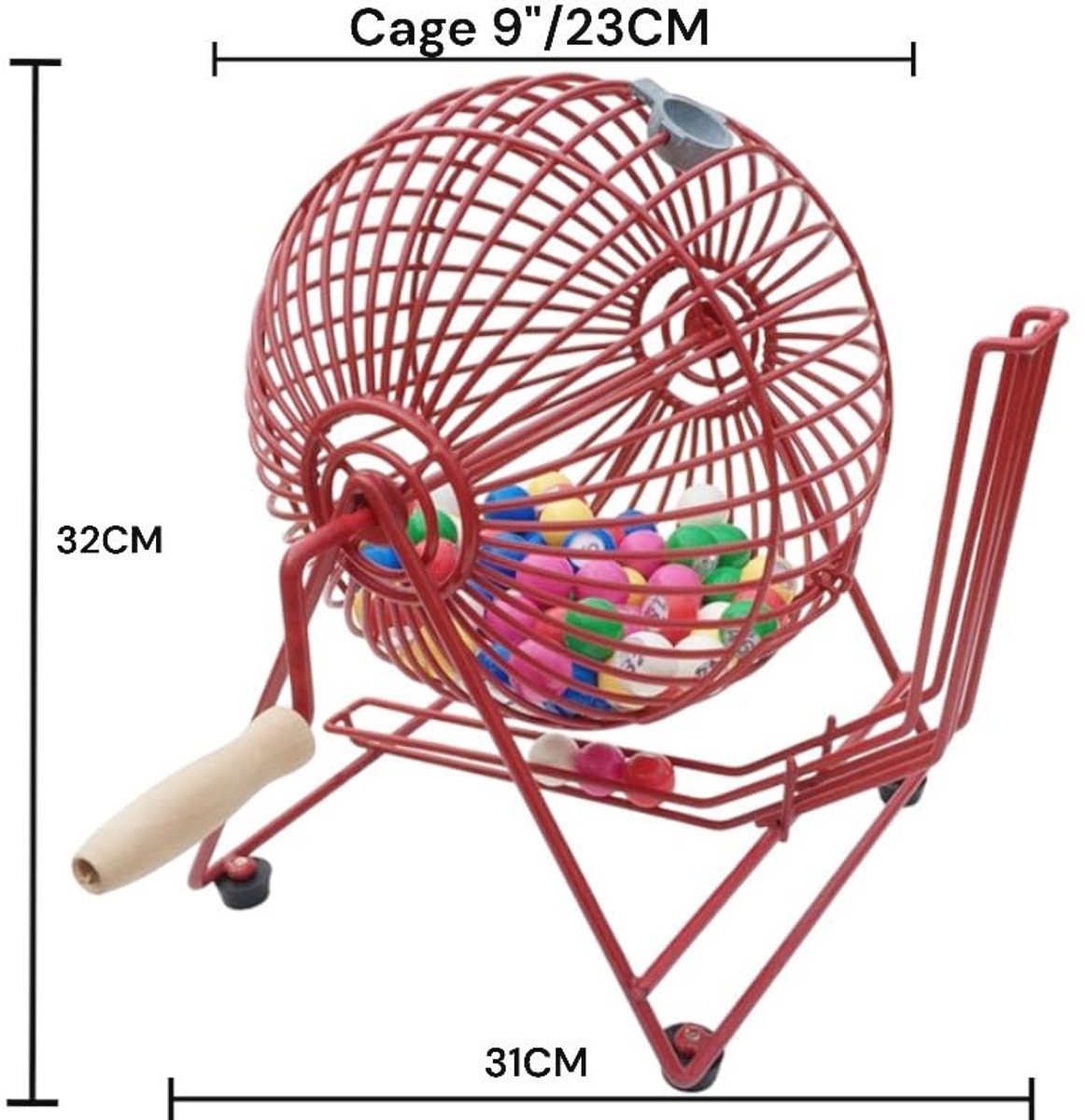 Bingo kooi, Check-tray & Ballen
