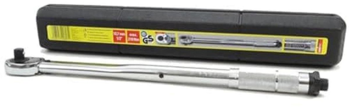 Instelbare momentsleutel 40-210 Nm, 1/2 inch met koffer