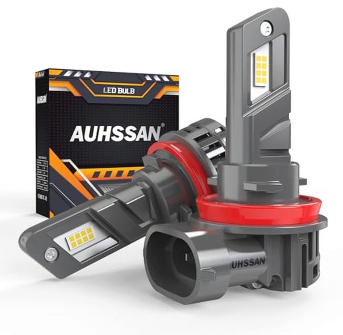H11 LED autolampen set, 100 W, 20.000 lm, 6500 K, koudwit, 500% helderheid, plug and play, reservekoplampen