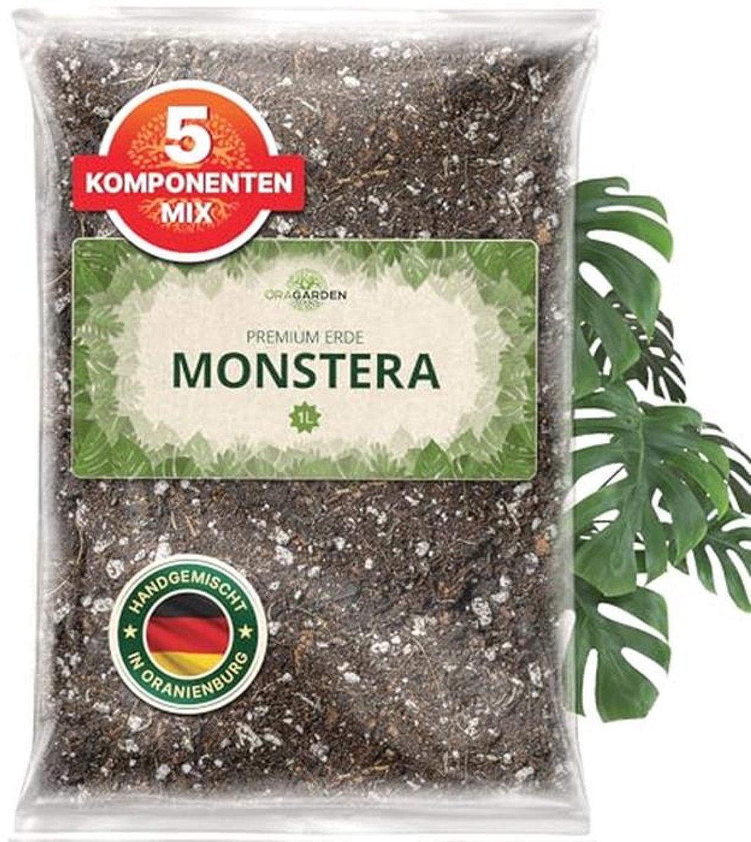 Natuurlijke Monstera Aarde voor Kamerplanten en Tuin - 1 Liter | Ideaal voor Planten, Palmen en Bloemen