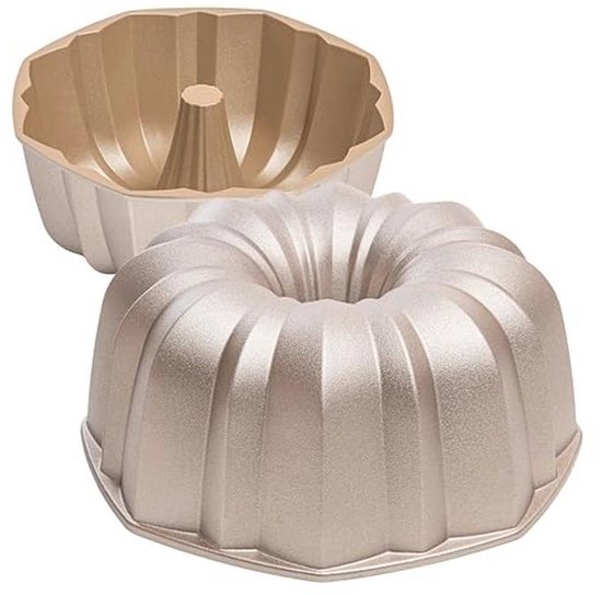 Cosensi - Tulbandvorm Bakvorm Taartvorm Roségoud Gelijkmatige Bereiding 24 Cm 2 5 Liter Inhoud