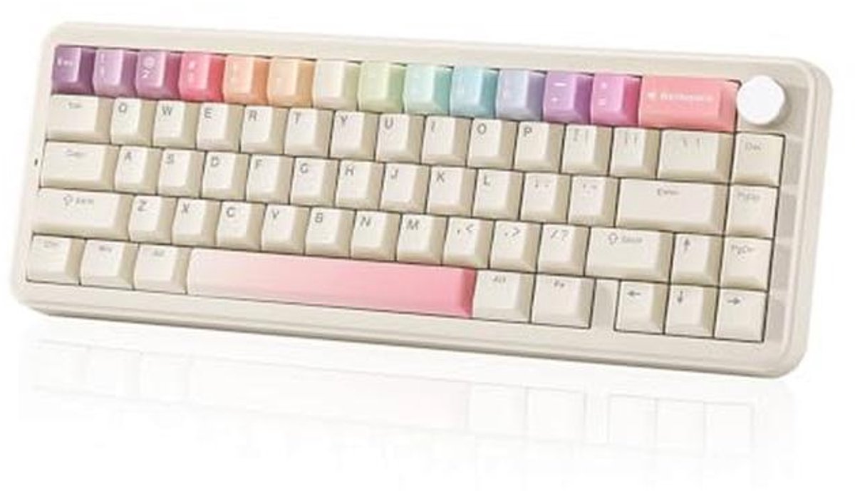 Draadloos Mechanisch Toetsenbord met RGB Verlichting en Hot Swappable Switches - 65% Compact Design voor Windows en Mac