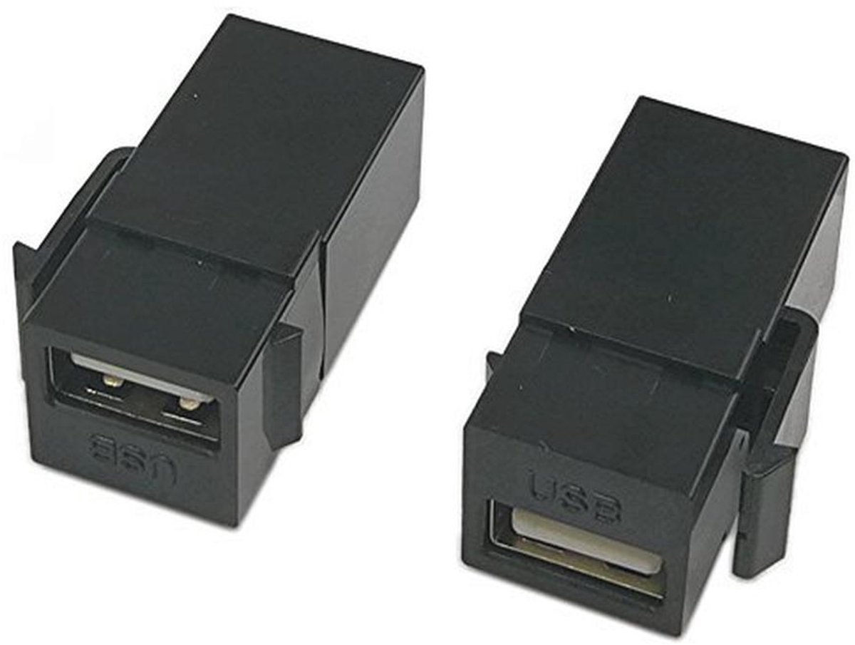 USB 2.0 Keystone Jack Inserts - Vrouwelijke naar Vrouwelijke USB Adapters (2-Pack)