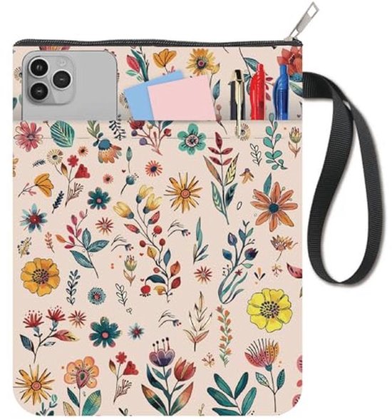 Kleurige Boekhoes voor Bescherming van Boeken en Notitieboeken met Rits en Extra Zak