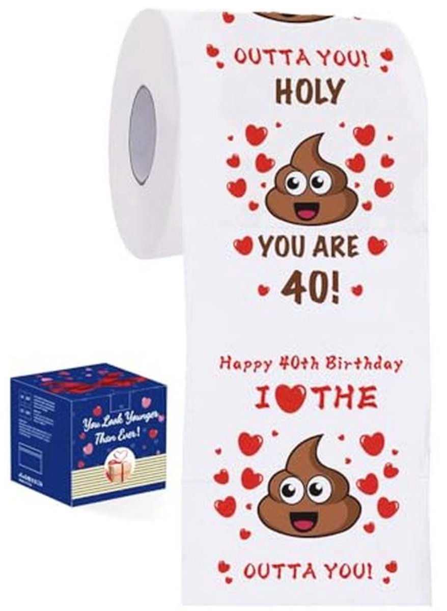 40e Verjaardagscadeaus - Grappige Toiletrollen voor Vrouwen en Mannen