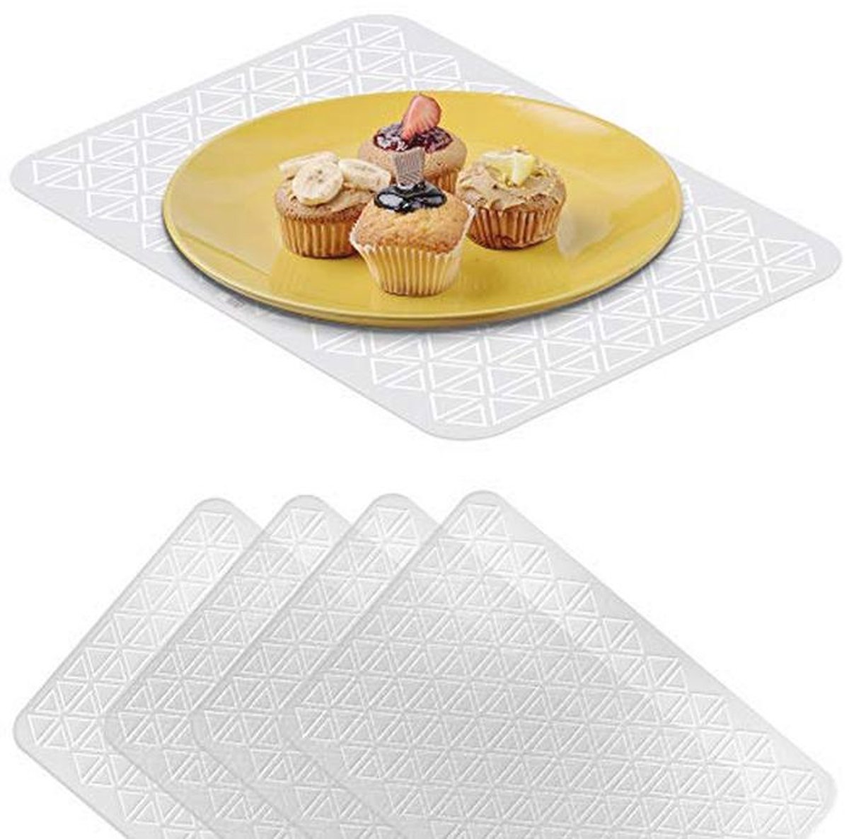 Afwasbare Kunststof Placemats - Antislip en Waterdicht, set van 4 Stuks