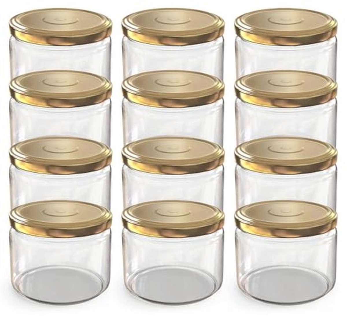 24 x 282 ml Inmaakpotten met Schroefdeksel - Ideaal voor Jam en Bewaren
