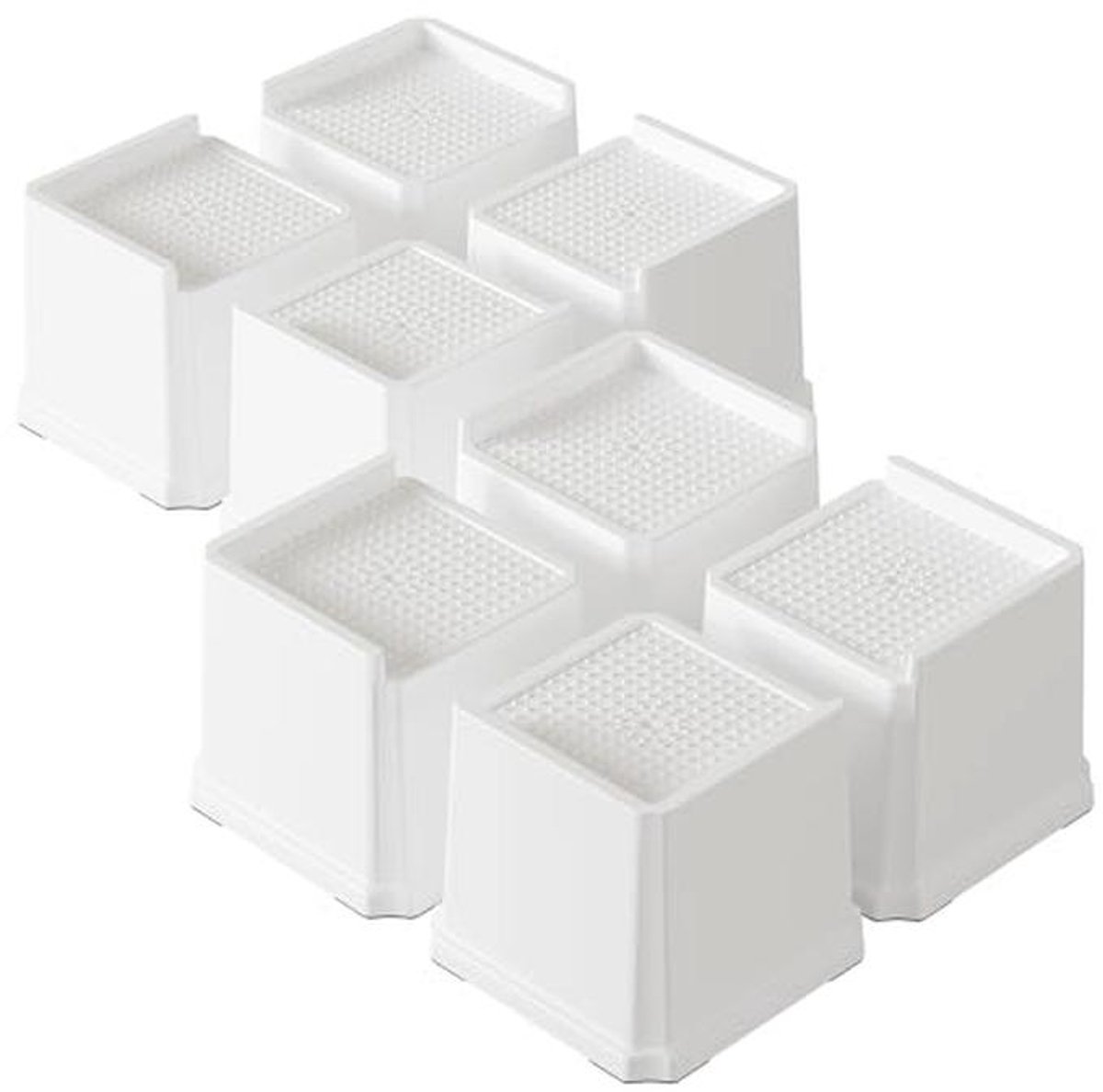Zware L-vormige meubelverhogers 10 cm - Set van 8 - Ideaal voor banken, stoelen en tafels