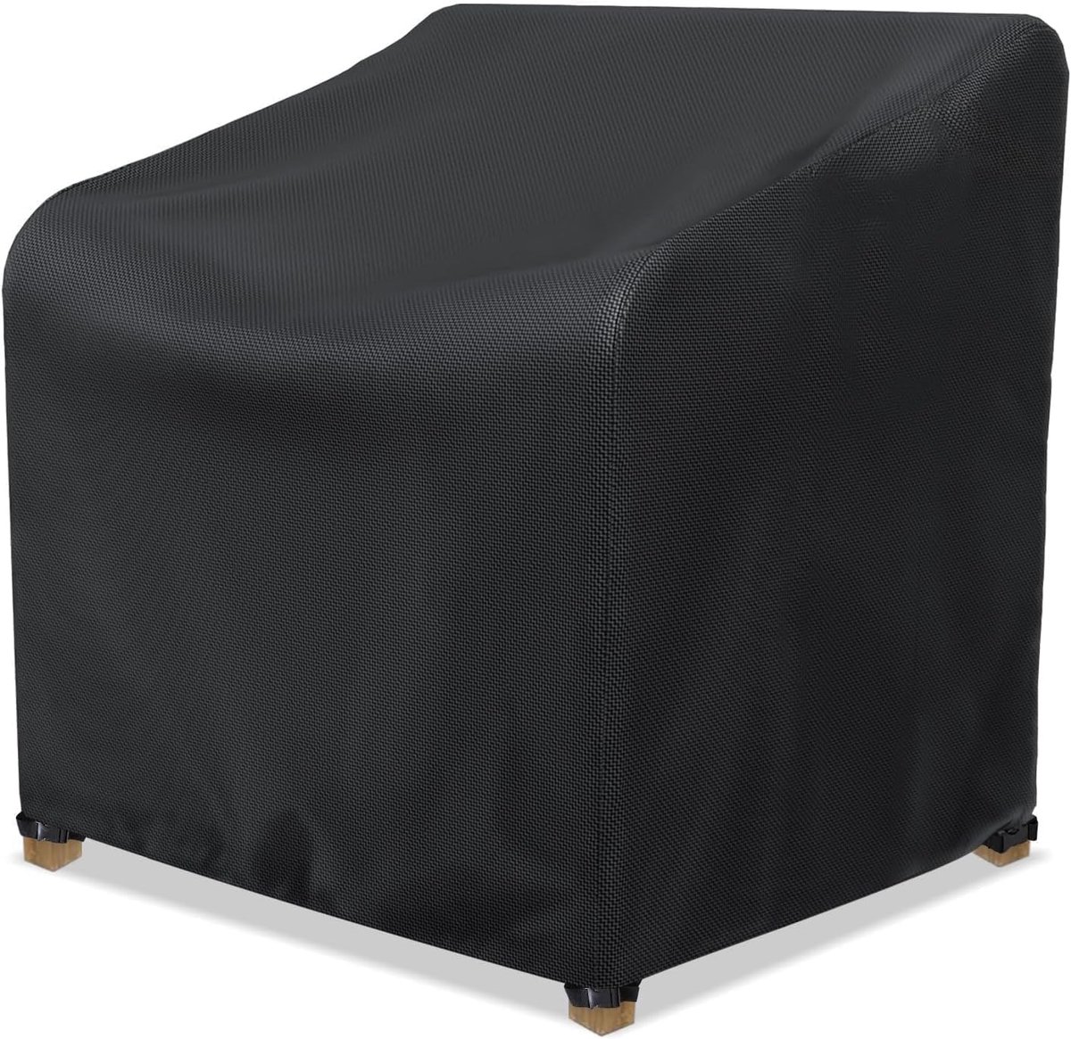 Unyqoos® Weerbestendige hoes voor tuinstoelen met stevige bevestiging en ventilatie, zwart
