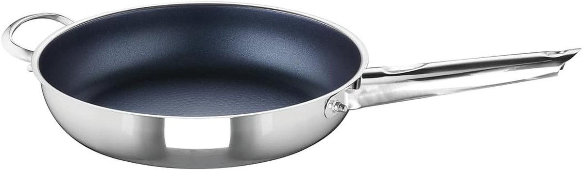 Hoogte Braadpan 28 cm - XXStrong Constructie - Roestvrij Staal - Geschikt voor Alle Kookplaten
