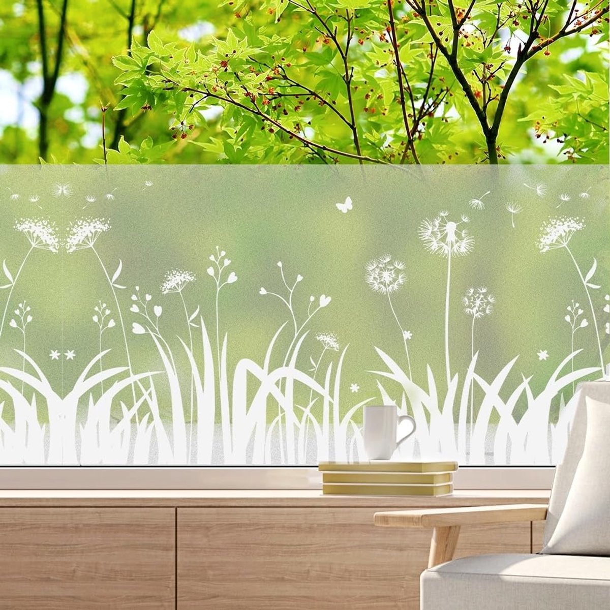 Imperatoris Zelfklevende Raamfolie – Matglas Raamfolie / Inkijkwerende Privacyfolie – Voor Ramen en Glazen Deuren – Screenprotector – Eenvoudig Aan te Brengen – 300 × 44,5cm Semi-transparent