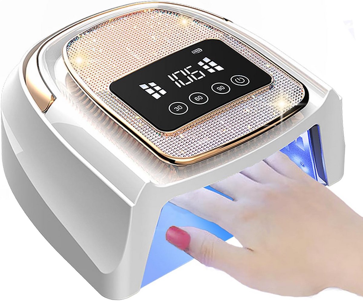 Krachtige 120W UV LED Nagellamp voor Gelnagels - Draadloos & Oplaadbaar met Sensor
