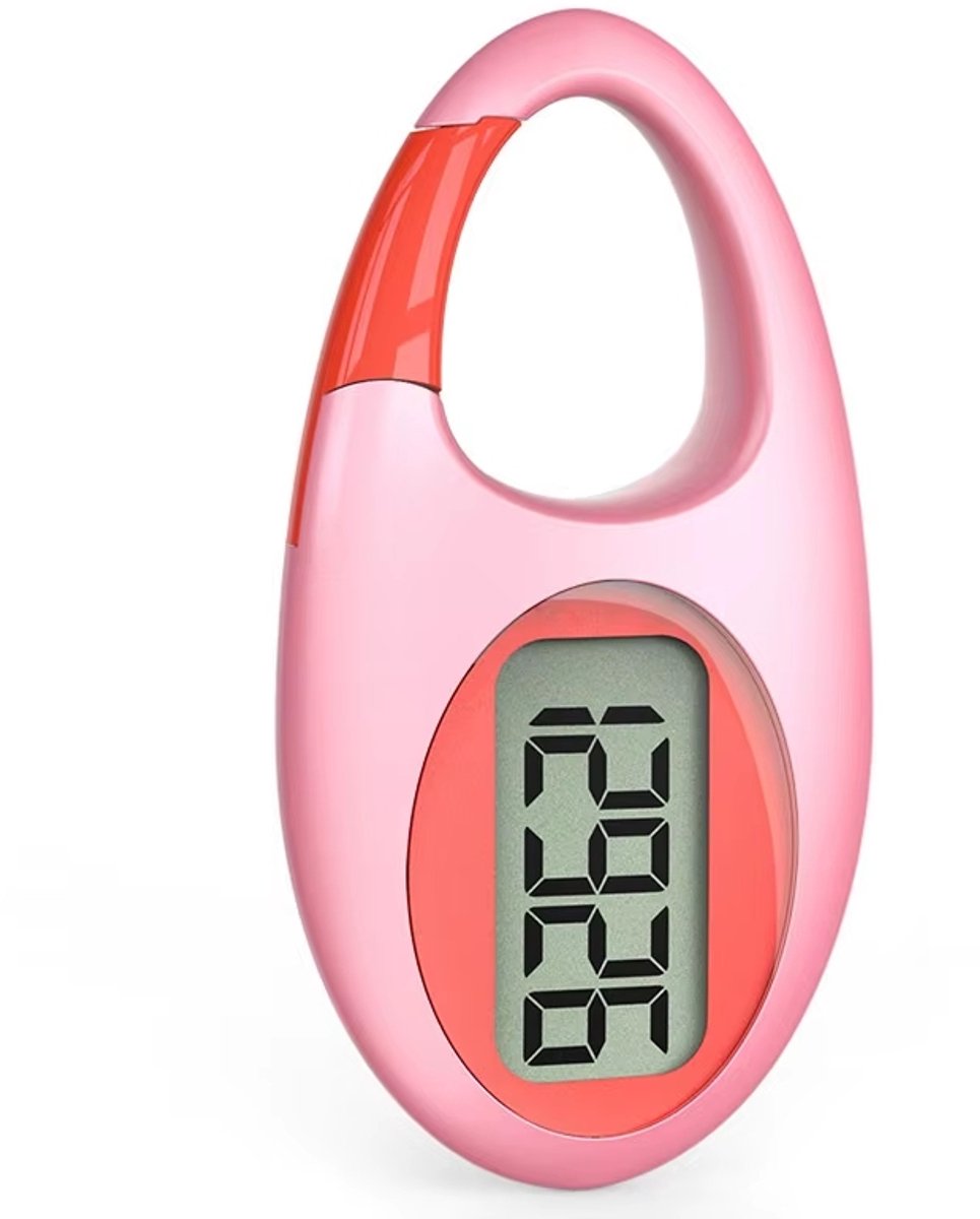Luxyana® F1 Stappenteller - Inclusief draagkoord - Geschikt voor dames en heren - Groot scherm - Roze