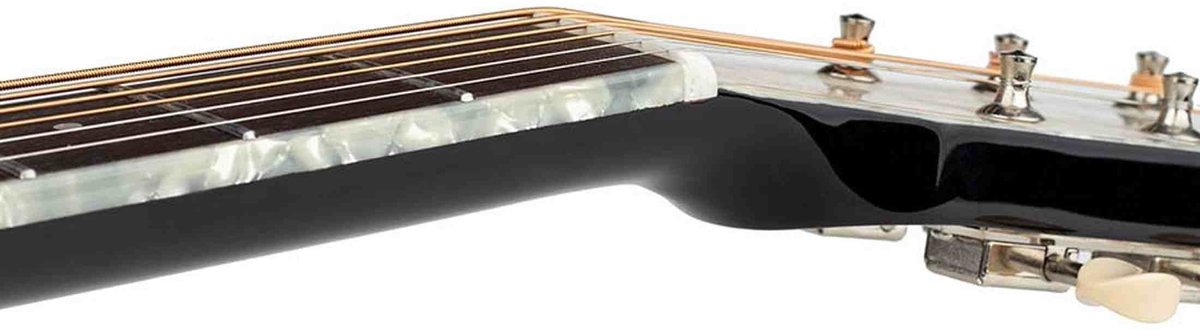 Richwood HSD-55-BK Heritage Series Dreadnought massief sparren bovenblad hoogglans zwart