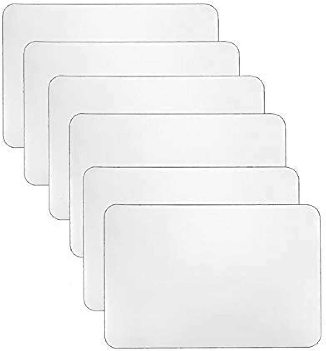 6 stuks transparant kunststof placemat 47 x 28 cm - hittebestendig, wasbaar en antislip