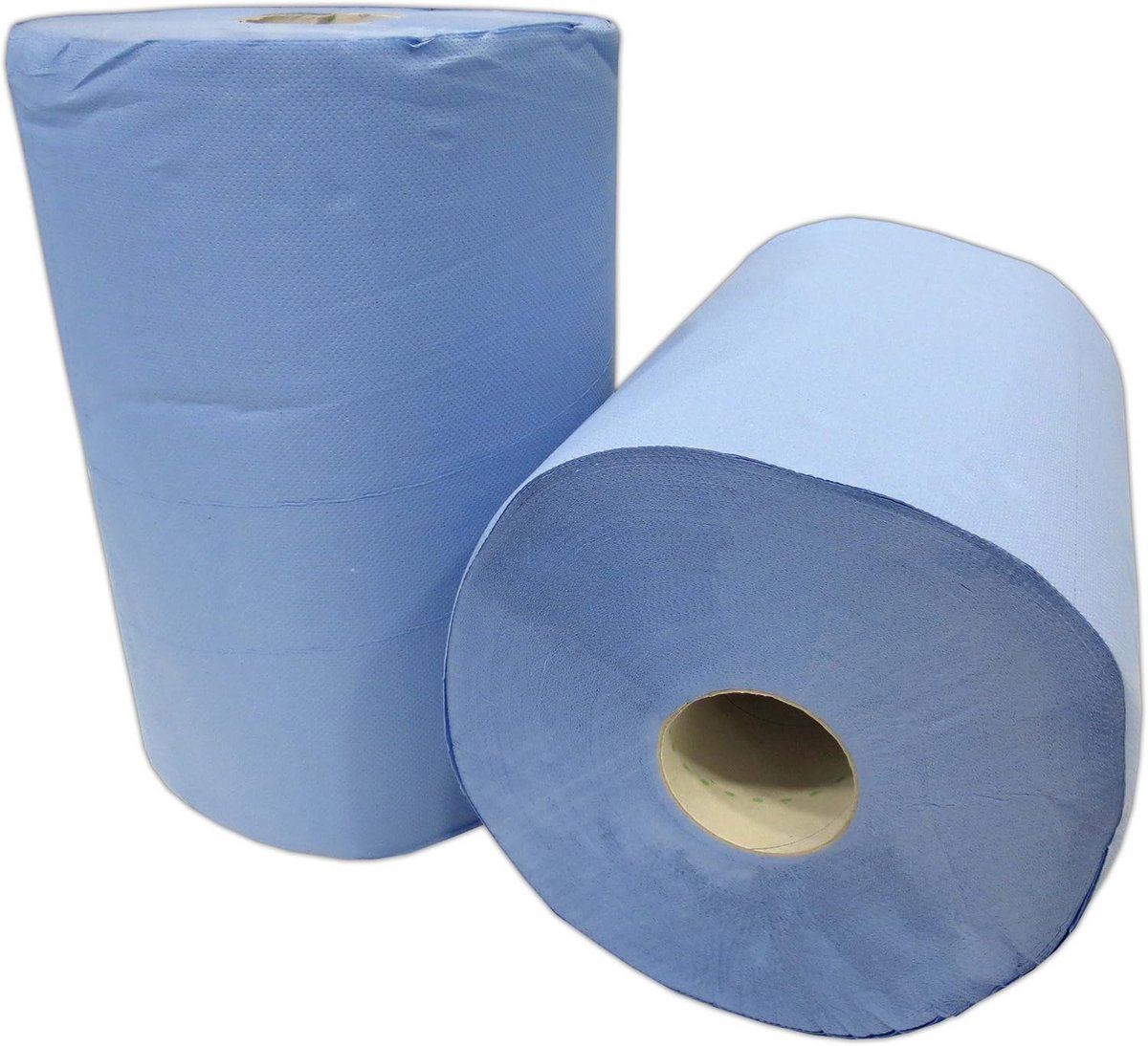 Schoonmaakrollen blauw 2-laags, 2 rollen van 500 vel, 36x36 cm