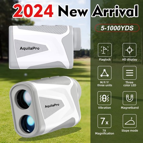 MiniPro Golf Rangefinder - 1000 Yards Bereik, 0,5 Yard Nauwkeurigheid, 7x Vergroting, Vlagvergrendeling met Vibratie, Oplaadbaar, ABS Materiaal van Merkloos — afbeelding 3