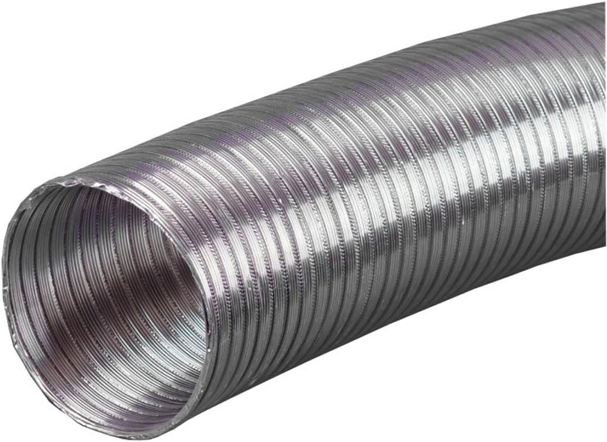 Aluminium flexibele buis 160 mm, 3 meter, hittebestendig tot 200°C