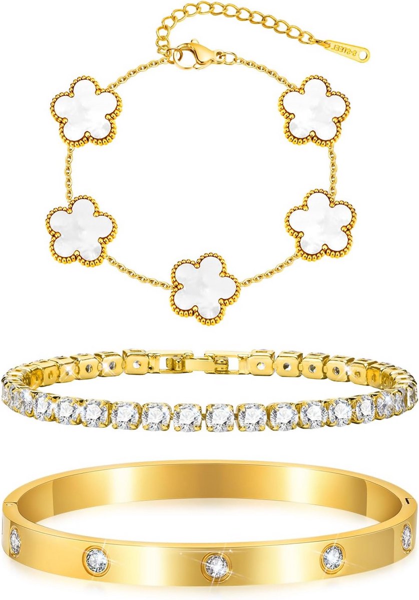 TempBeau Dames Armband 316L Roestvrij Staal 17-19 cm