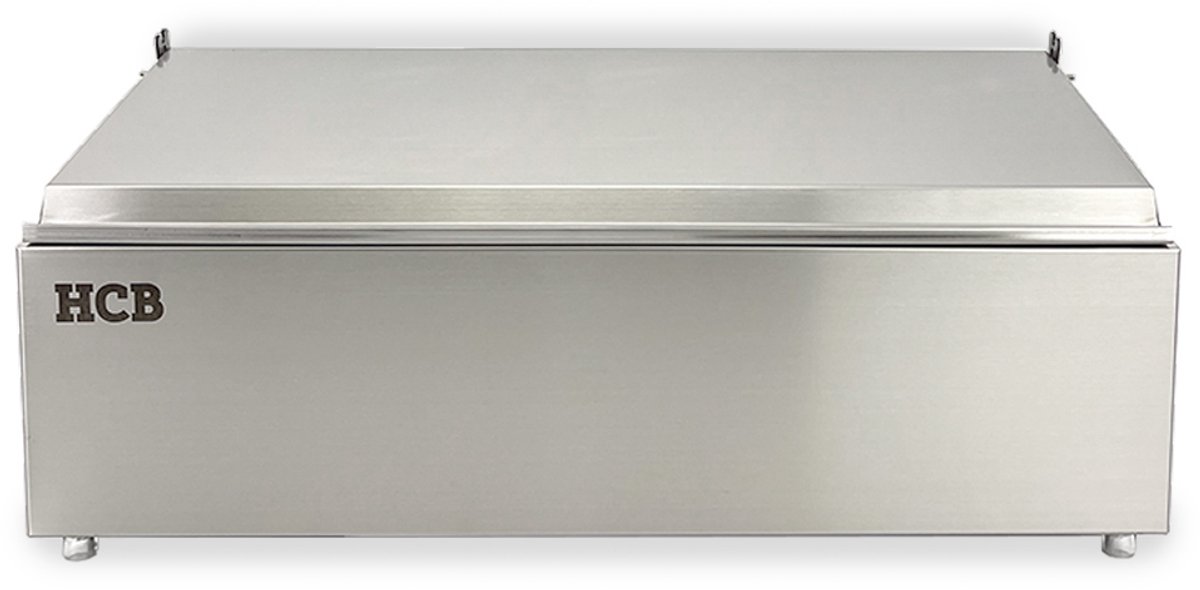 HCB® - Professionele Horeca Bakhouder - 3 x 1/6 GN - deksel - RVS / INOX - Incl. gastronorm bakken - Gastronormbak - 22.5x54.5x24.5 cm (DxBxH) - 4 kg - 1363