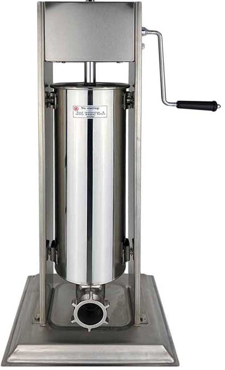 HCB® - Professionele Horeca Worstvuller - verticaal - 7 liter - RVS / INOX - Worstenmaker - Worstmachine - 28x32x72.5 cm (DxBxH) - 15 kg - 7442