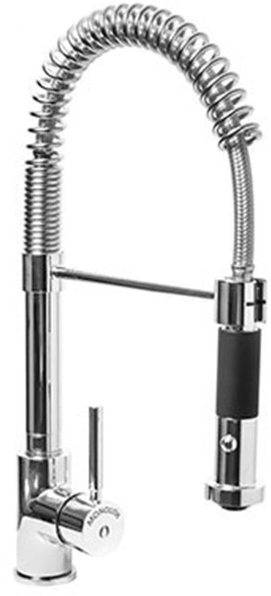 Monolith® - Professionele Horeca kraan - Voorspoeldouche - mengkraan - RVS / INOX spoelkraan - 25x14x45 cm (DxBxH) - 4 kg - 6801