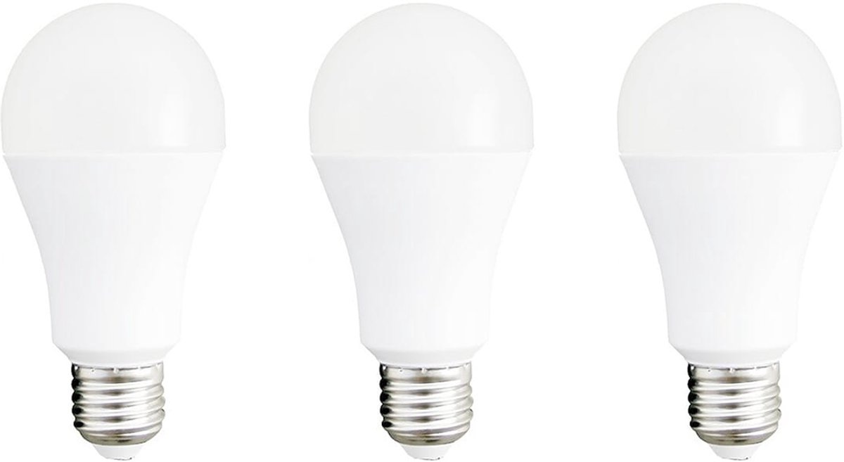 VITO LED Lamp A60 E27 - 15W (vervangt 120W) - 1440lm - 2700K - Ø60mm - 220-240V - Energiezuinig - 3 stuks