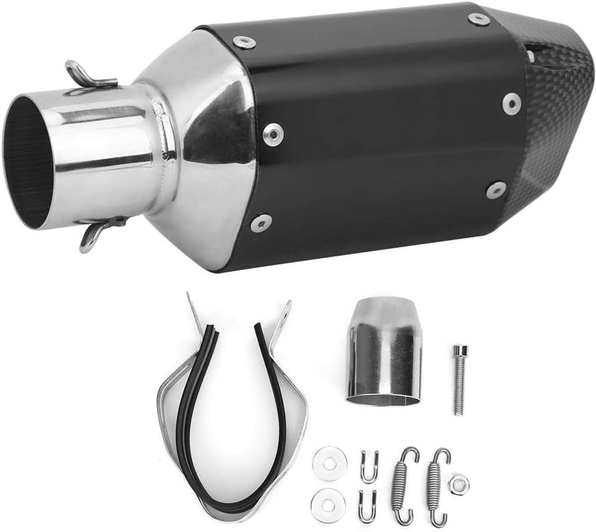 Universele Uitlaatdemper - Korte Uitlaatpijp - Motorfiets Modificatie - Geschikt voor Motorfietsen met 38-51mm/1.5-2.0in Caliber