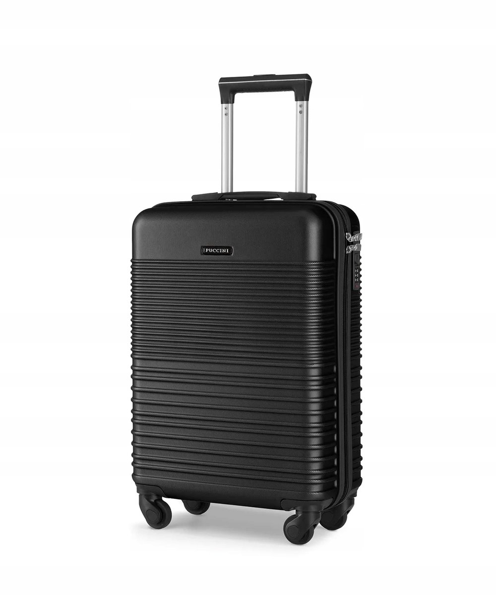Puccini Antalya Zwarte ABS Handbagagekoffer 55cm - Lichtgewicht & Veilig