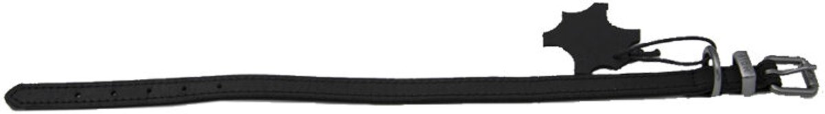 Kukura Luxe Lederen Hondenhalsband – 35mm x 65cm Zwart – Halsband voor Hond & Kat