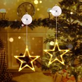 Siècle des Lumières LED étoiles - Wit chaud - Avec ventouses et minuterie - Siècle des Lumières intérieur pour Noël, fêtes et décoration - Fonctionne sur piles