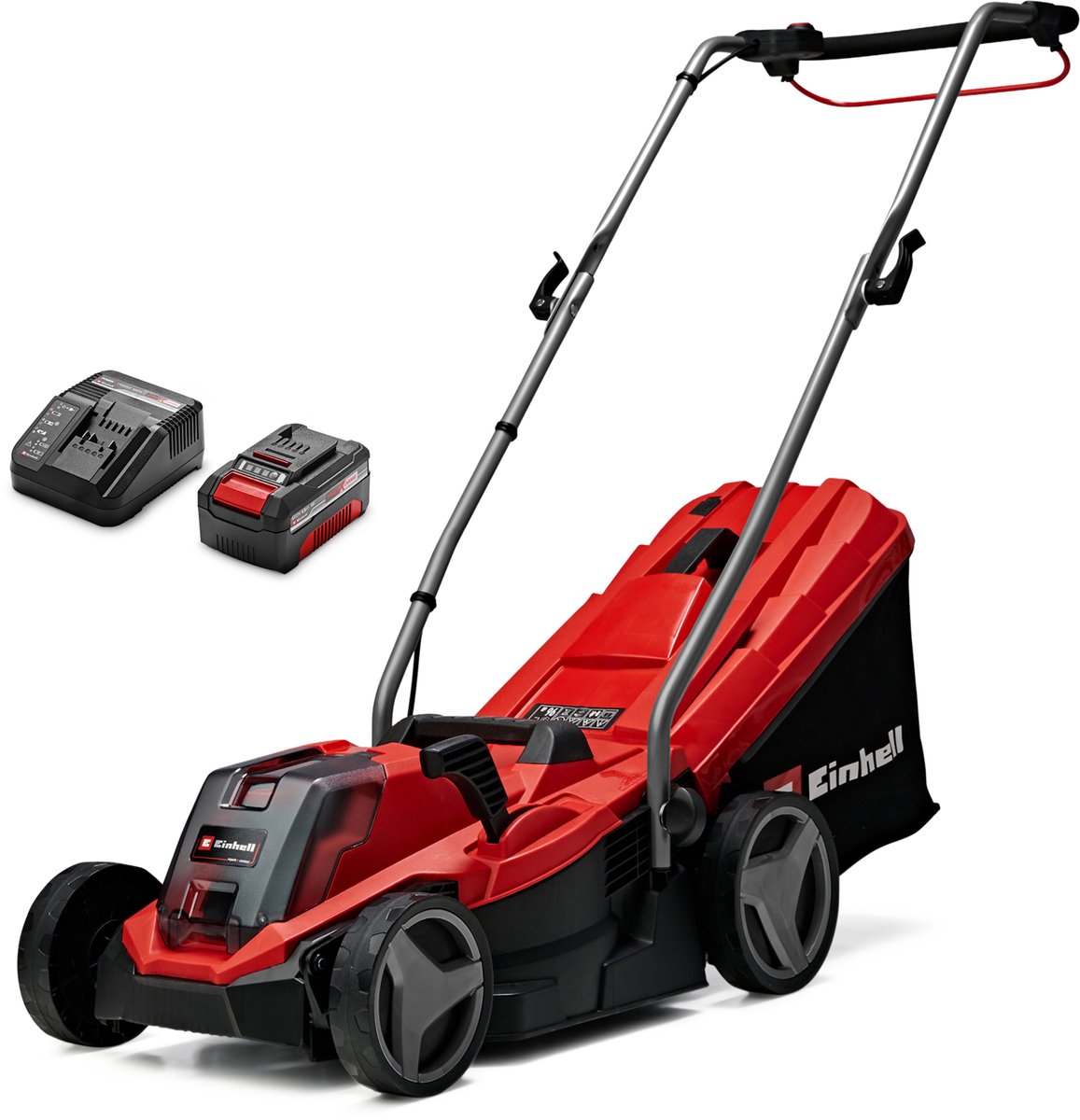 Bol.com Einhell Accu Grasmaaier GE-CM 18/33 Li Kit - Power X-Change - 18 V/Li-Ion - Maaibreedte: 33 cm - Aanbevolen gazonoppervl... aanbieding
