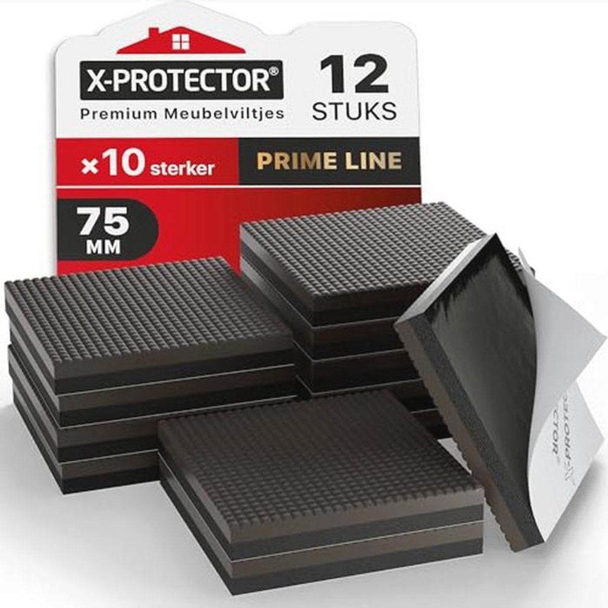 Niet-slip Meubel Pads - Premium 12 Stuks 75mm - Zitpoten Beschermers - Rubber Vloer Beschermers - Ideale Oplossing Voor Meubels