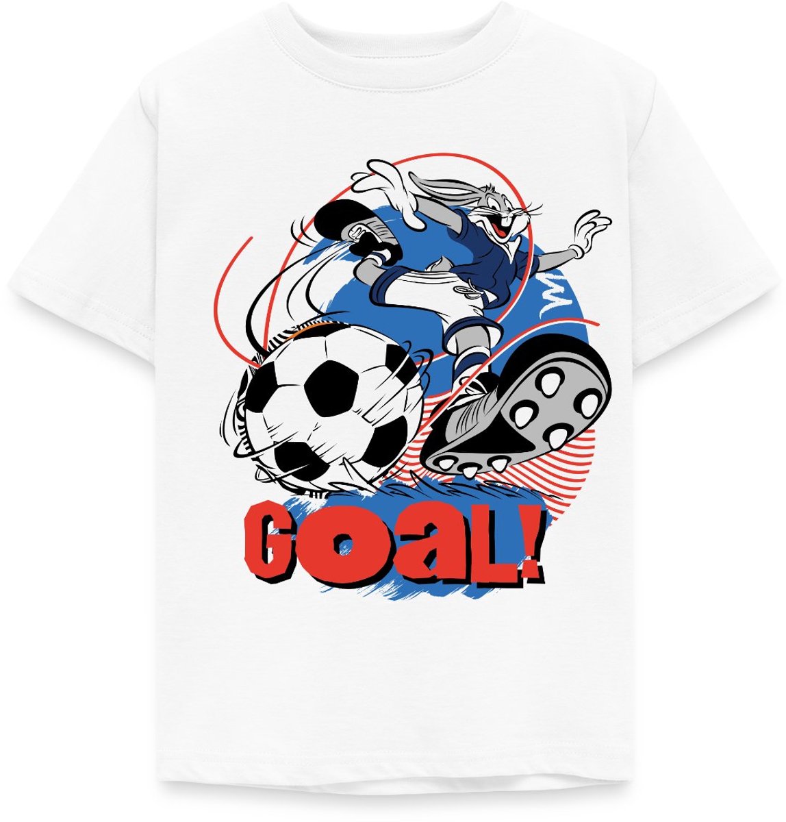Looney Tunes Bugs Bunny Voetbal Ontwerp Goal! T-Shirt Kinderen