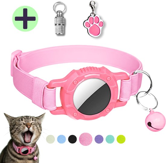 WHISKERZ kattenhalsband met AirTag houder