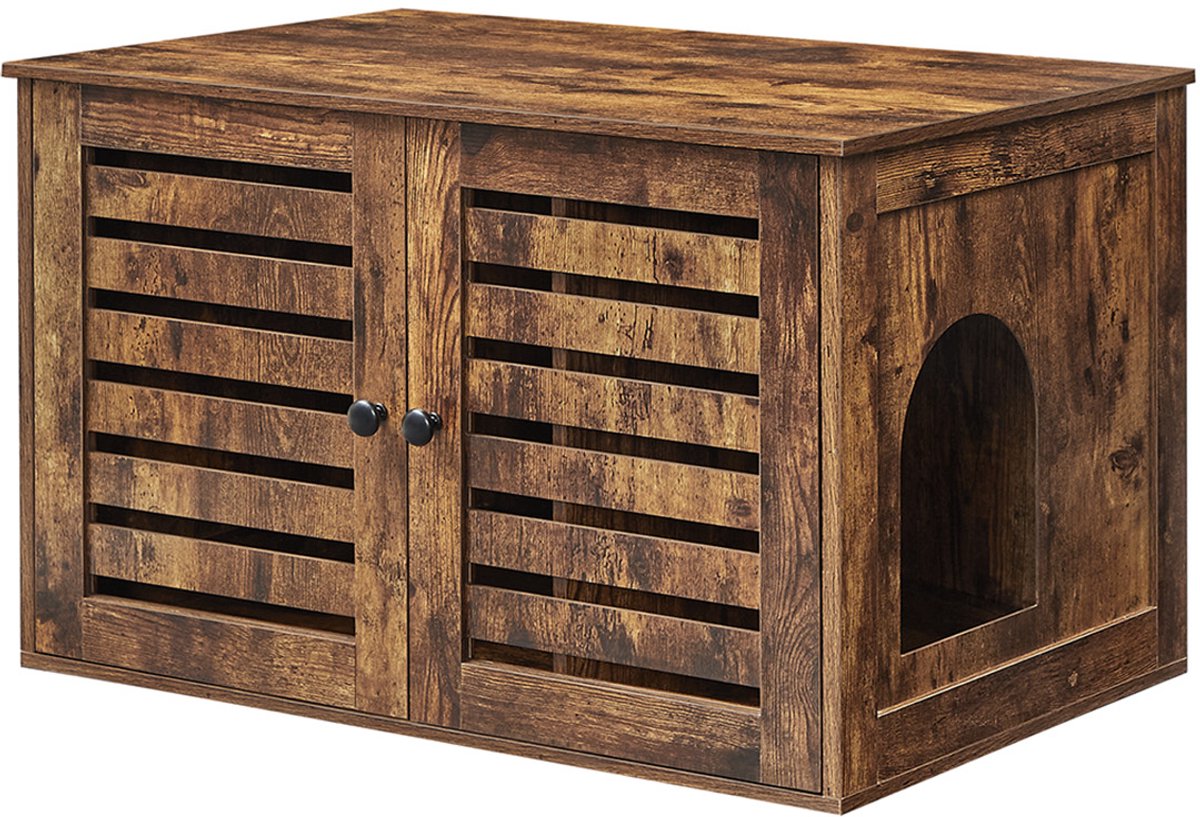 Kattenbakkast – Met deuren – Wit