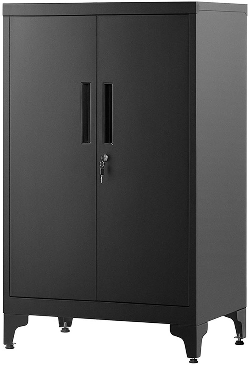 Archiefkast – 2 deuren – Staal – Matgrijs