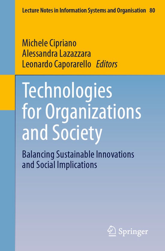 Lecture Notes in Information Systems and Organisation80- Tec ... - cover