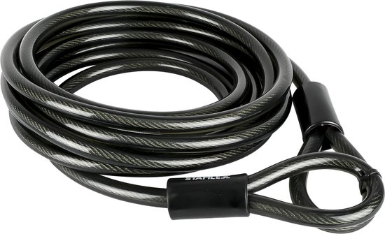 Stahlex Staalkabel met lussen - 5 meter x 12 millimeter - geplastificeerd - kabelslot - terraskabel van Stahlex — afbeelding 5