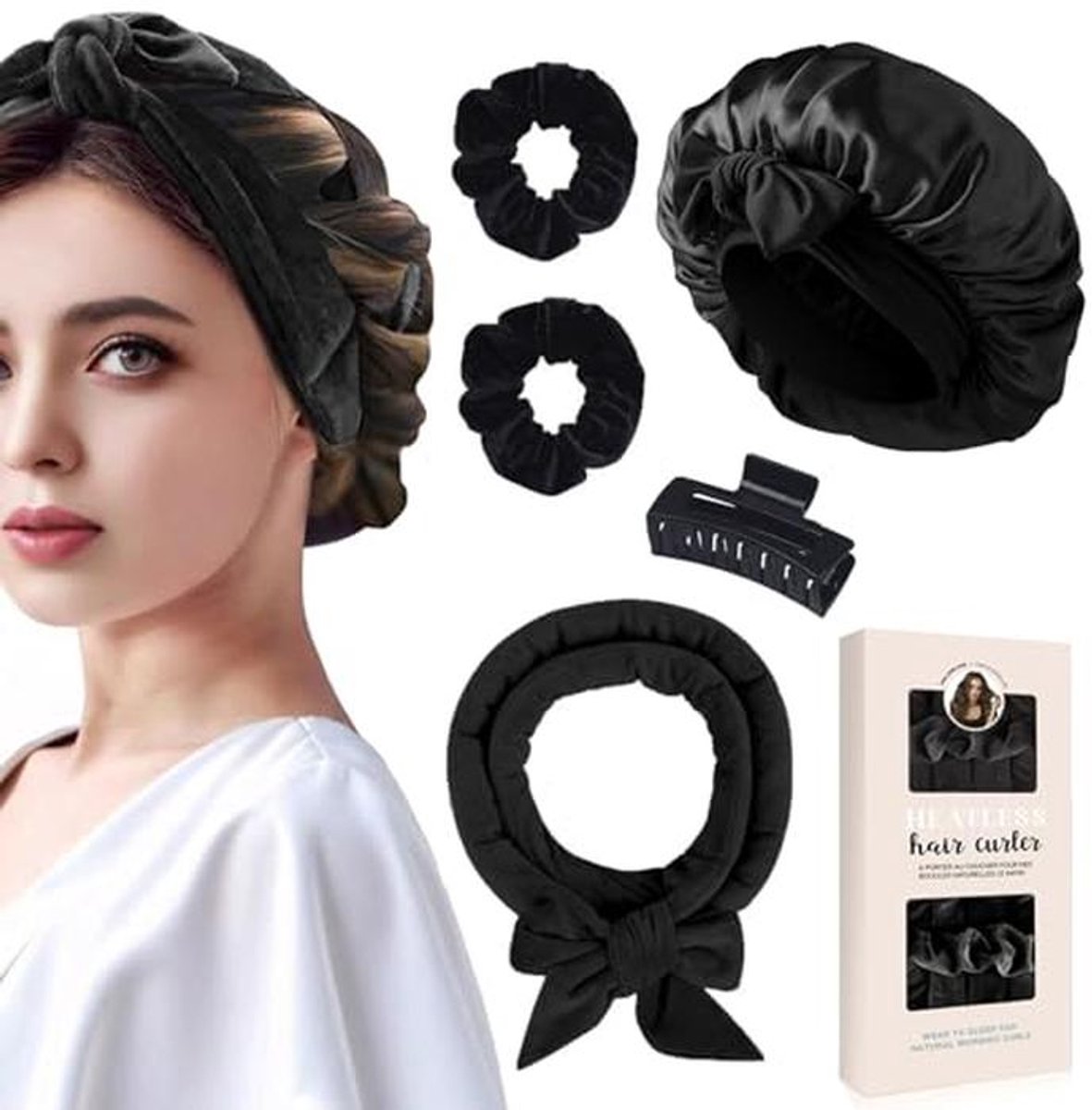 Krulspelden Set - 5 Stuks Zachte Krulspelden voor Haarstyling zonder Hitte