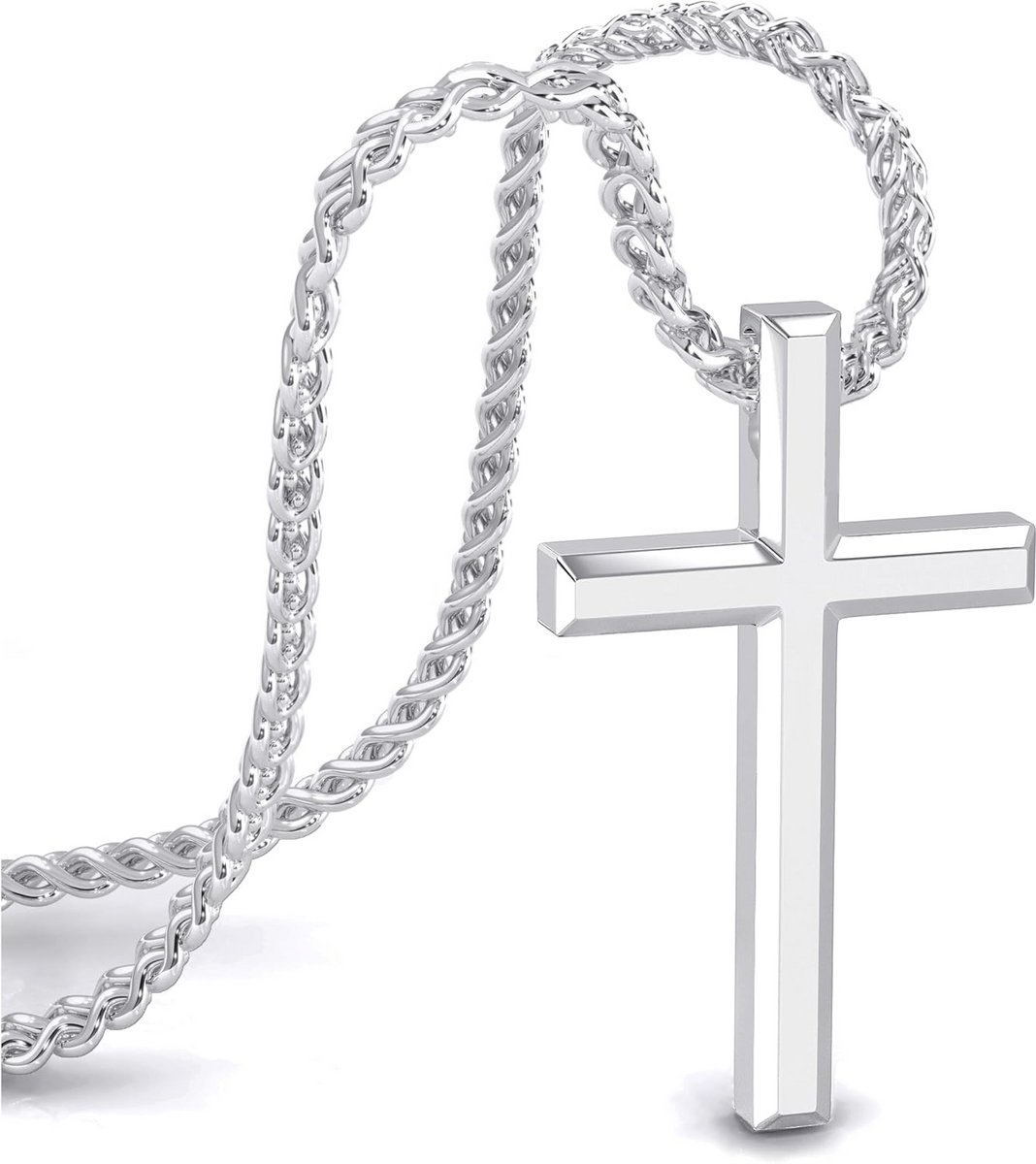 Herenketting Roestvrij Staal Waterdicht Solide Schakel met Veilige Sluiting Luxe Cadeau