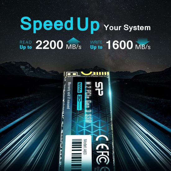 Interne SSD - Opslag Schijf - Sneller Werken - NVMe M.2 Interface - 1TB - Zwart — afbeelding 3