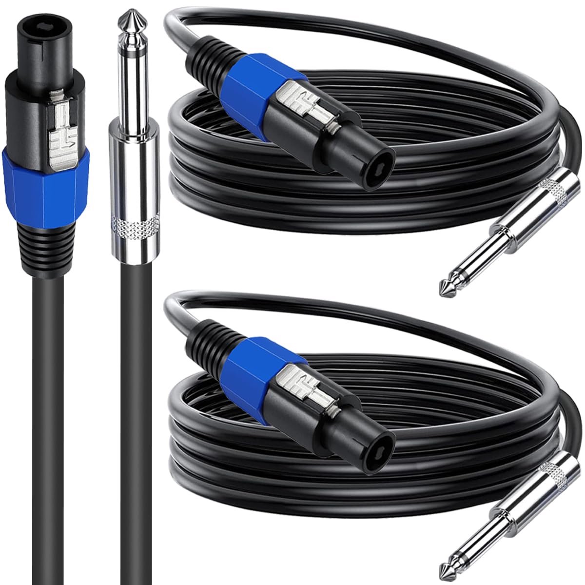 Speakon naar 1/4" Audiokabel - 6,35mm TS Mono Stekker voor DJ/PA Luidsprekers